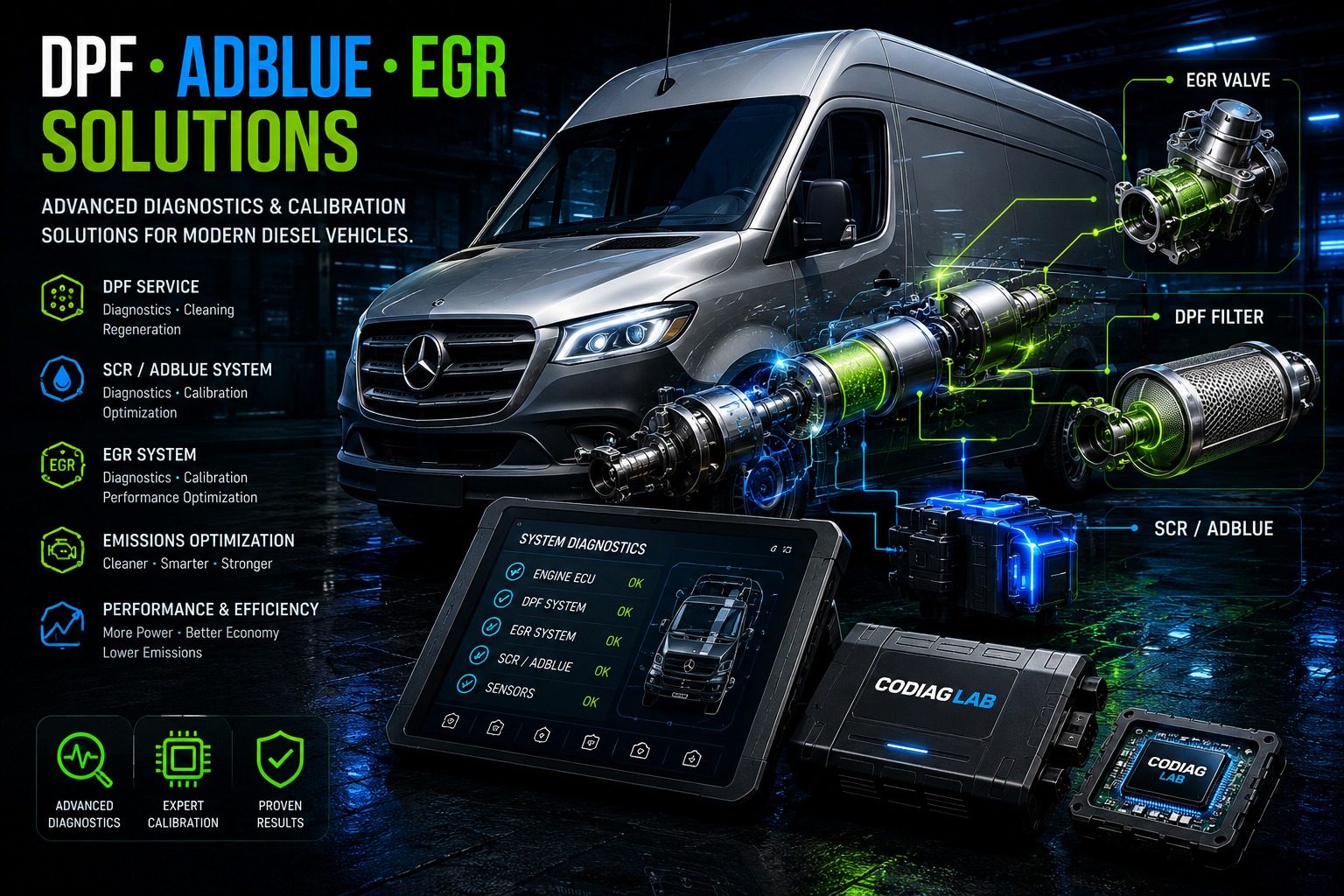 DPF-AdBlue-EGR-Dieselsystem-Lösungskarte