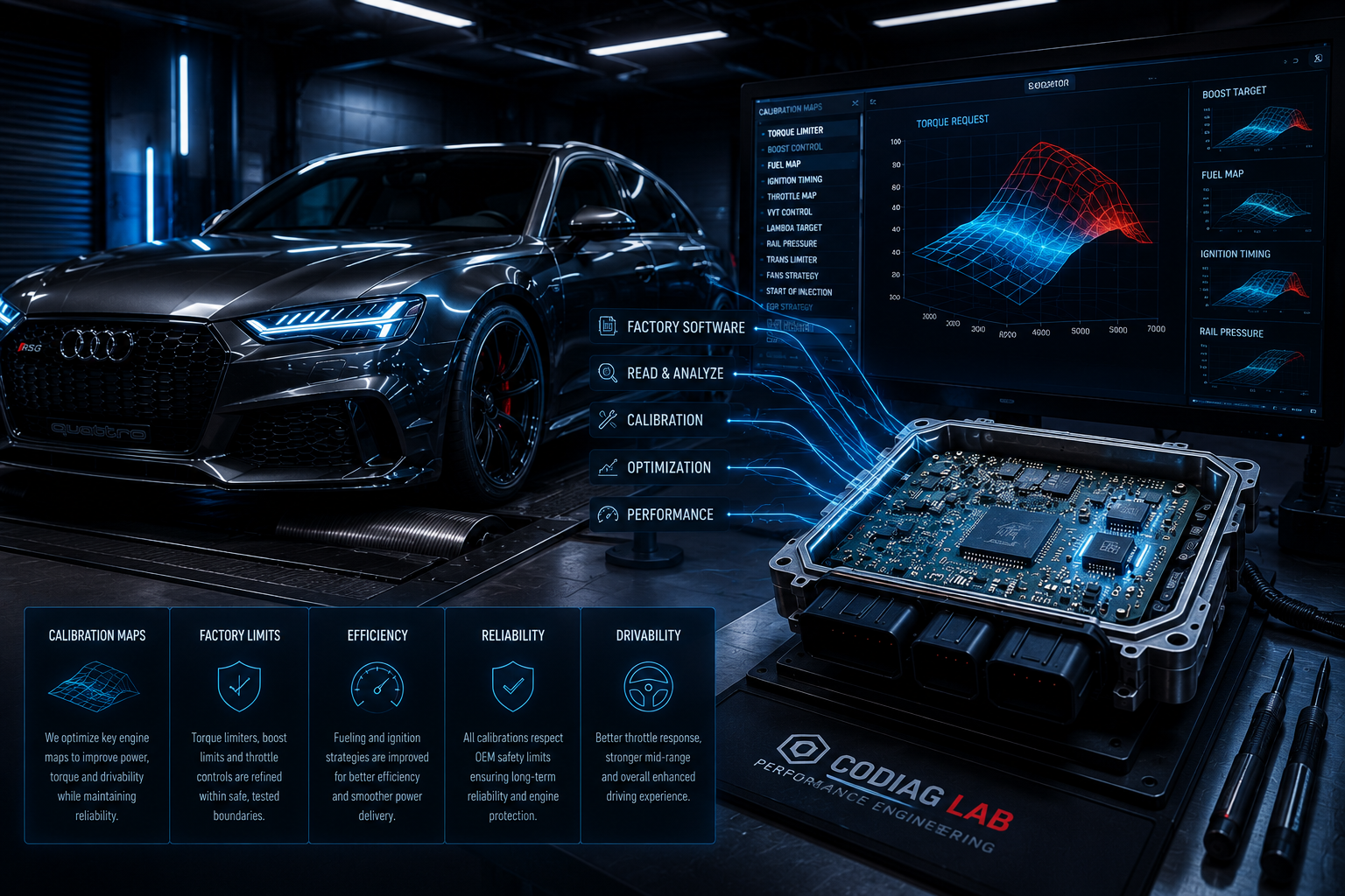 Stage 1 ECU Kalibrierung und Softwareoptimierung